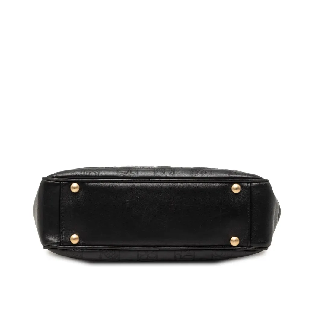 Chanel CC Embossed Lambskin Precious Symbols Tote Black Leather Very good - Inside View