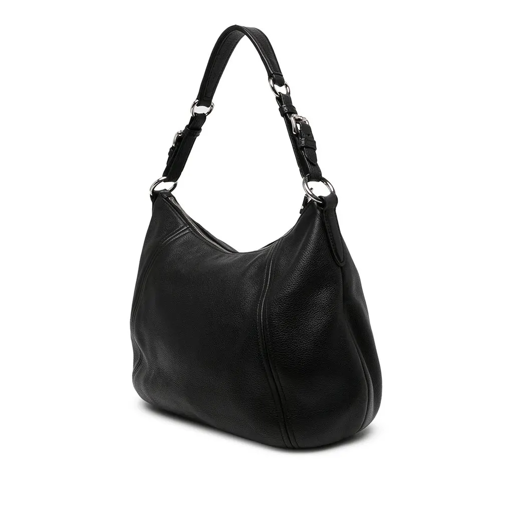Prada Vitello Phenix Shoulder Bag Black Leather Very good - Inside View