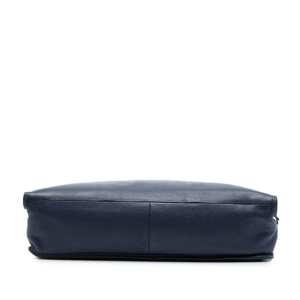 LOEWE Leather Anagram Briefcase Blue Leather Very good - Inside View