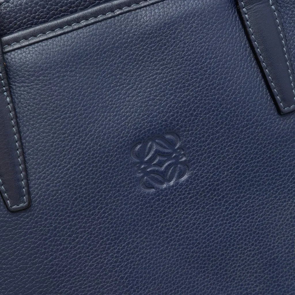 LOEWE Leather Anagram Briefcase Blue Leather Very good - Box View