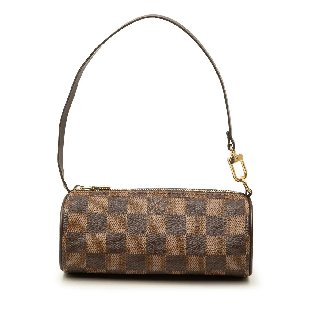 Louis Vuitton Damier Ebene Papillon Pochette Brown Canvas Good - Front View