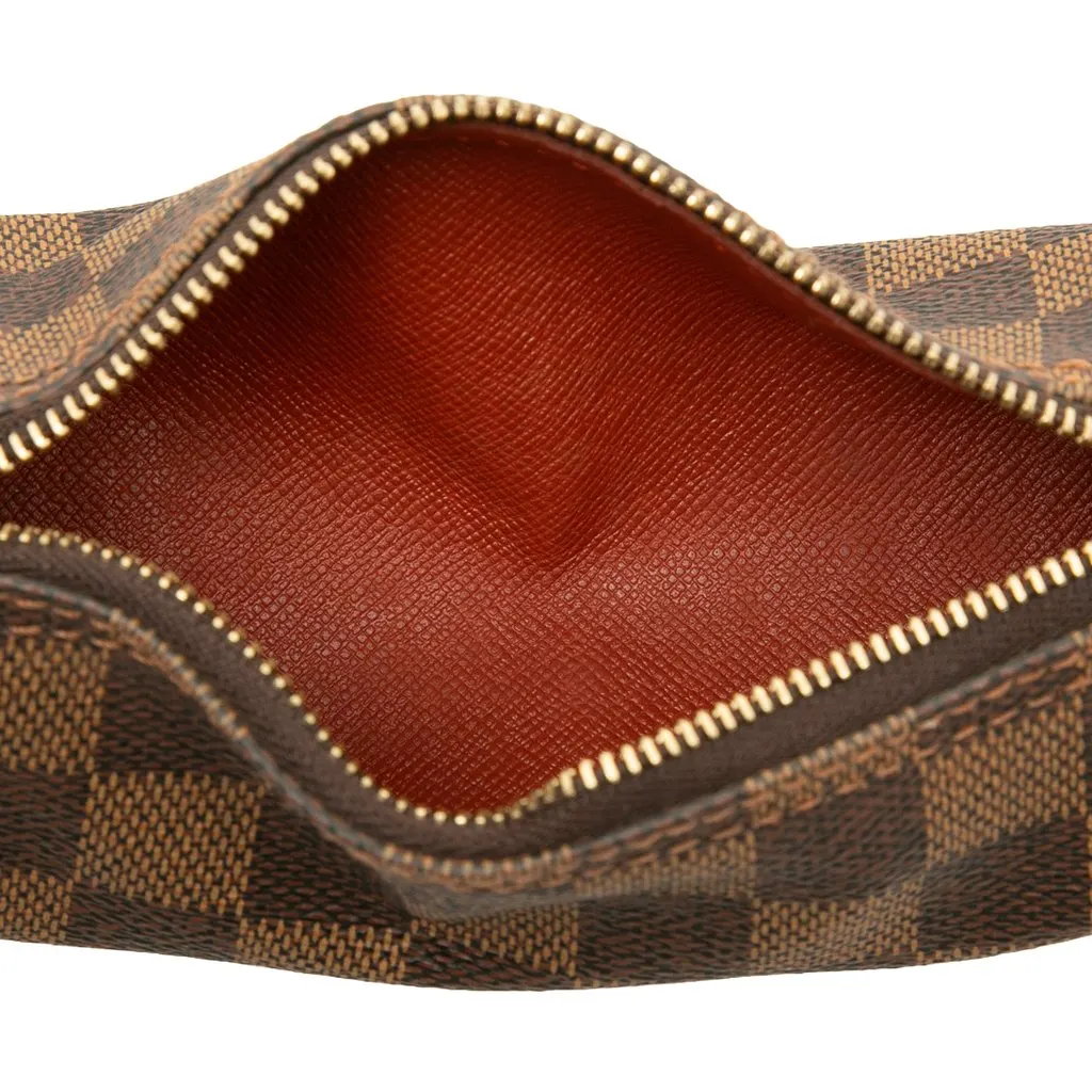 Louis Vuitton Damier Ebene Papillon Pochette Brown Canvas Good - Model View