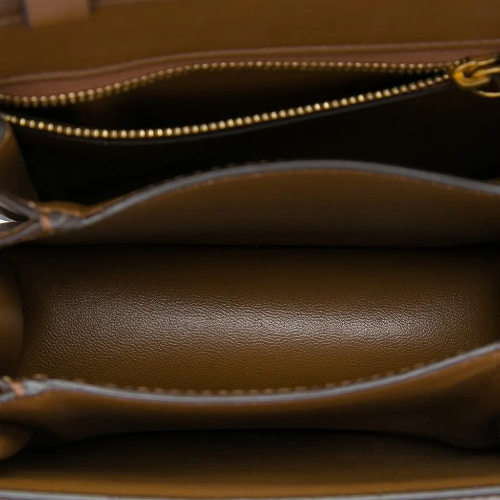 Celine Teen Calfskin Classic Box Brown Leather Very good - Model View