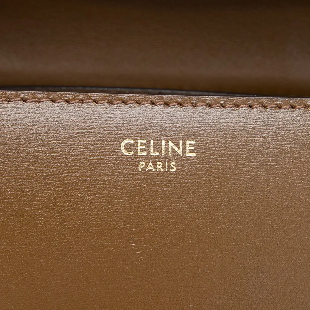 Celine Teen Calfskin Classic Box Brown Leather Very good - Box View