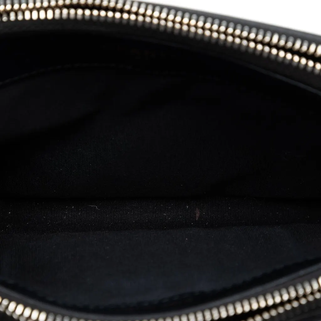 Chanel Caviar CC Filigree Clutch with Chain Black Leather Very good - Model View