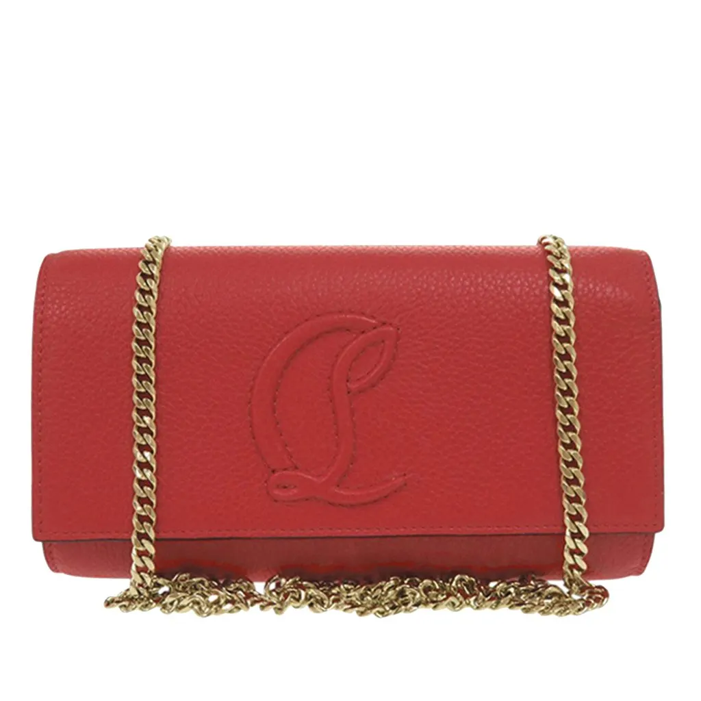 Christian Louboutin Grained Calfskin By My Side Wallet on Chain