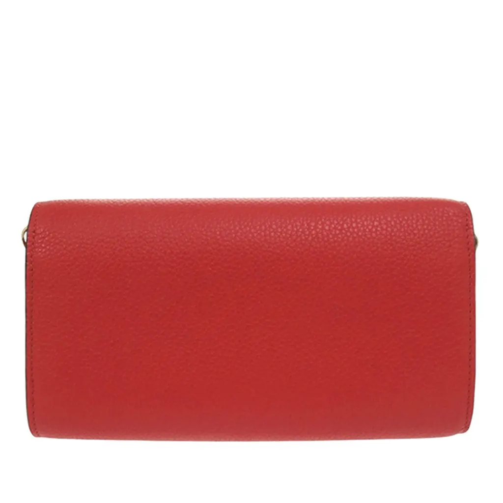 Christian Louboutin Grained Calfskin By My Side Wallet on Chain Red Leather Very good - Inside View