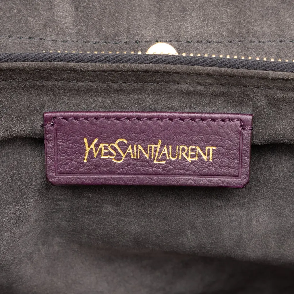 Saint Laurent Tricolor Muse Two Handbag Purple Leather Good - Box View
