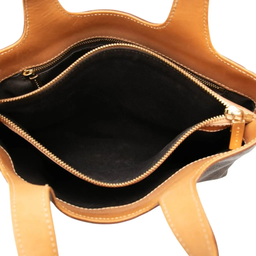Celine Macadam Coated Canvas Tote Brown Very good - Model View