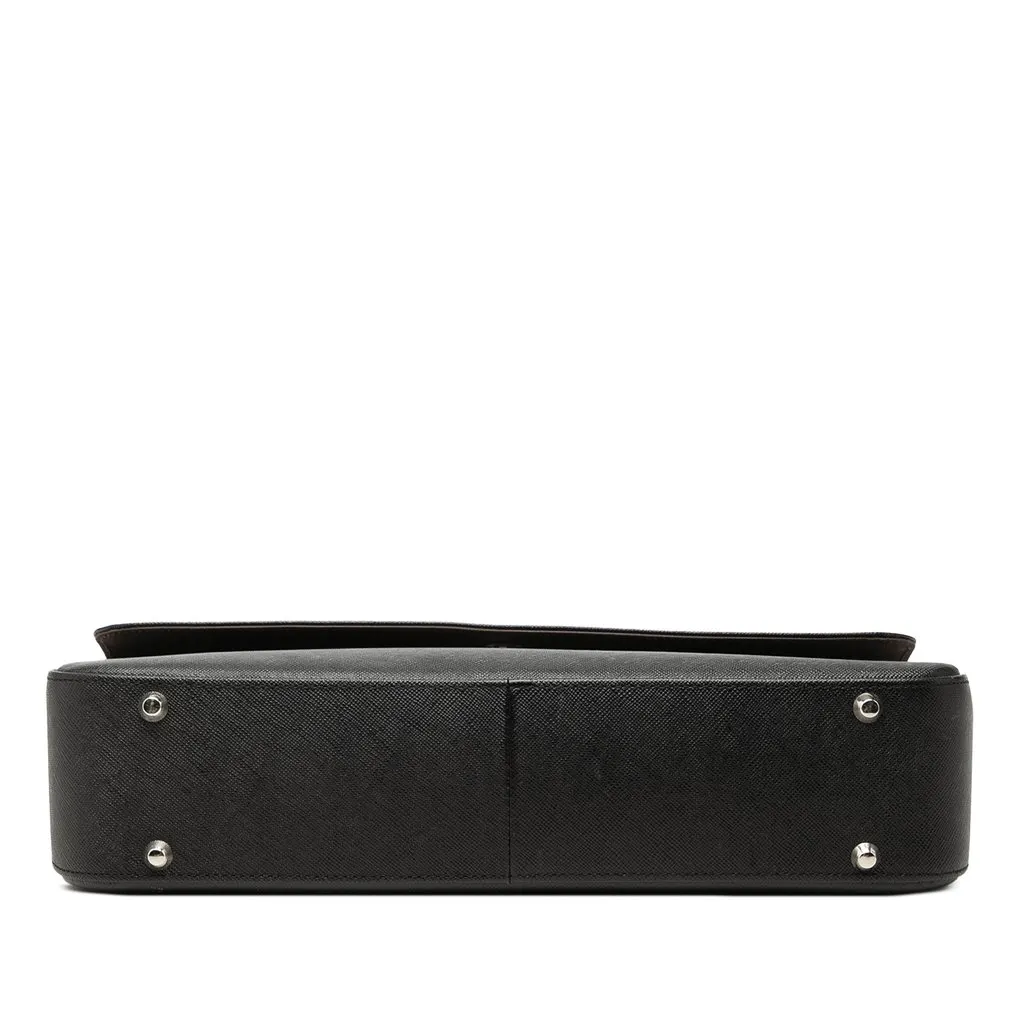 Burberry Leather Flap Shoulder Bag Black Leather Very good - Inside View