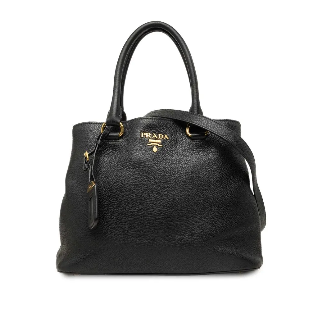 Prada Vitello Daino Open Convertible Tote