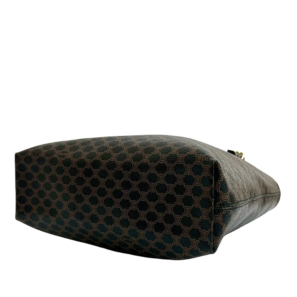 Celine Macadam Coated Canvas Tote Brown Canvas Good - Inside View