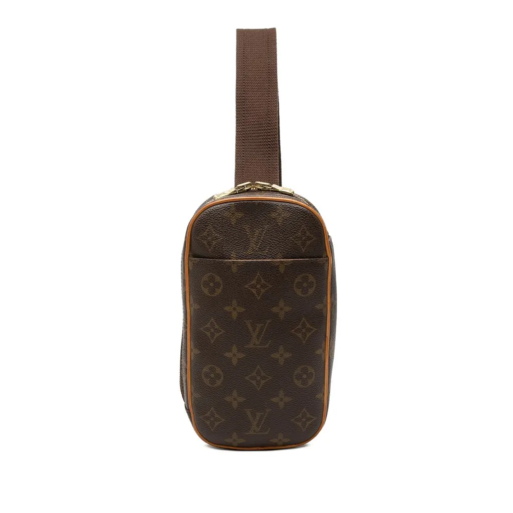 Louis Vuitton Monogram Pochette Gange Brown Very good - Front View