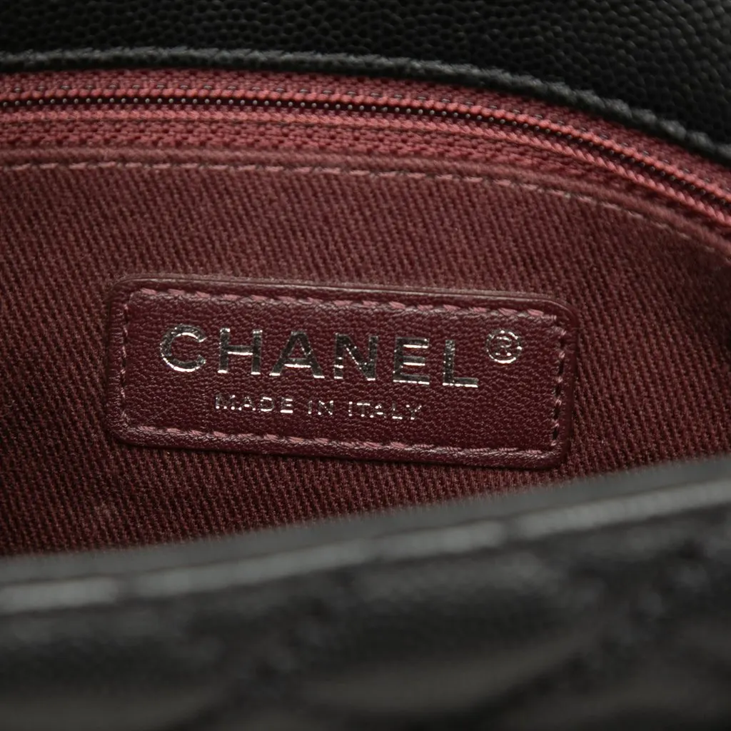 Chanel Mini Quilted Caviar Coco Top Handle Bag Black Leather Very good - Box View