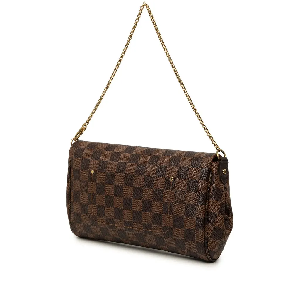 Louis Vuitton Damier Ebene Favorite MM Brown Canvas Good - Back View