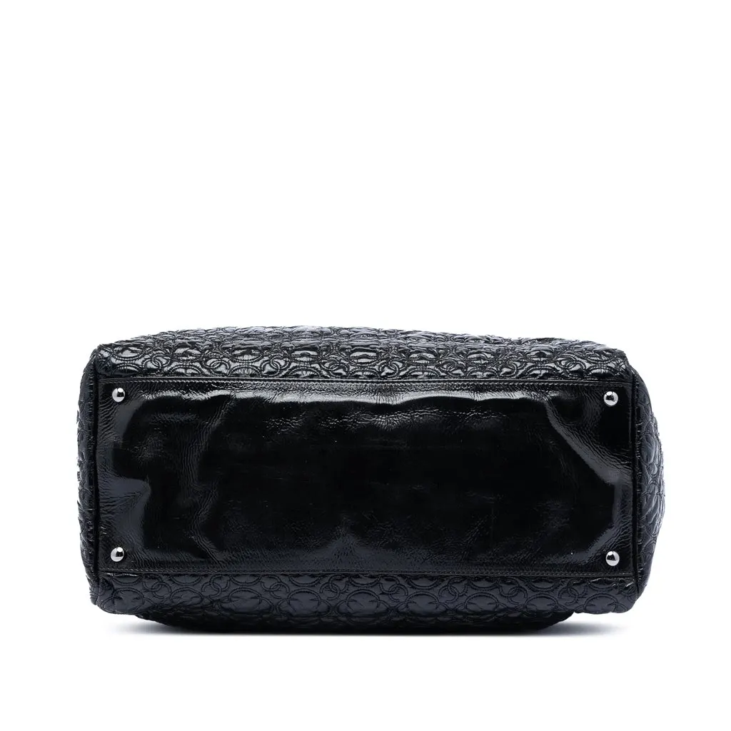 Chanel Quilted Vinyl Rock in Moscow Tote Black Plastic Very good - Inside View