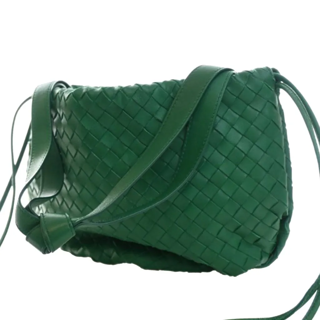 Bottega Veneta Small Nappa Intrecciato Bulb Satchel Green Leather Very good - Inside View
