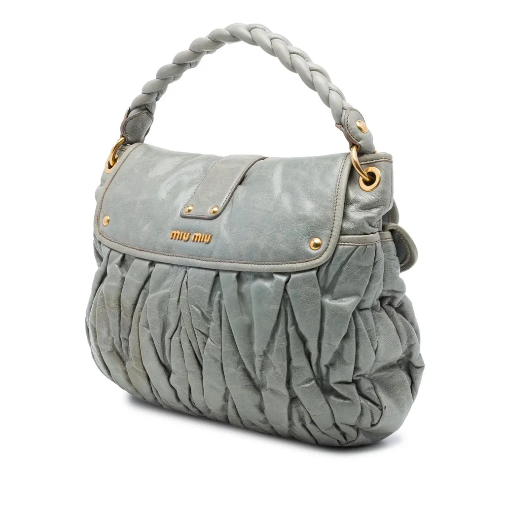 Miu Miu Matelasse Nappa Coffer Satchel MultiColor Leather Good - Back View