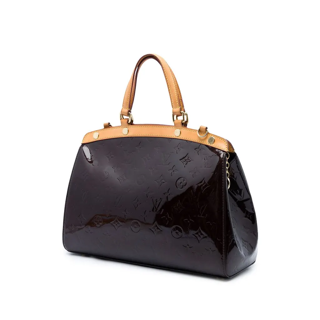 Louis Vuitton Monogram Vernis Brea MM Purple Leather Good - Back View