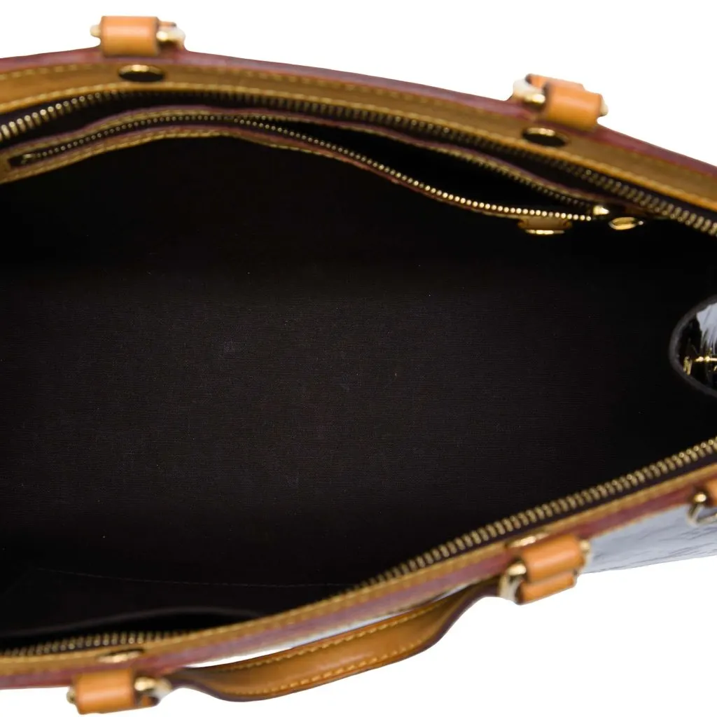 Louis Vuitton Monogram Vernis Brea MM Purple Leather Good - Model View