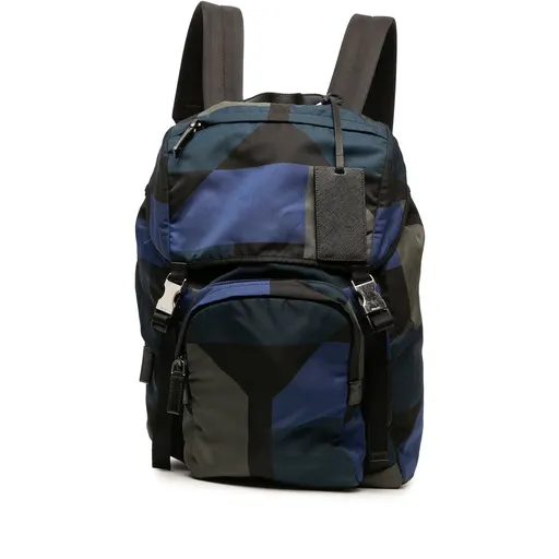Prada Tessuto Geometric Backpack