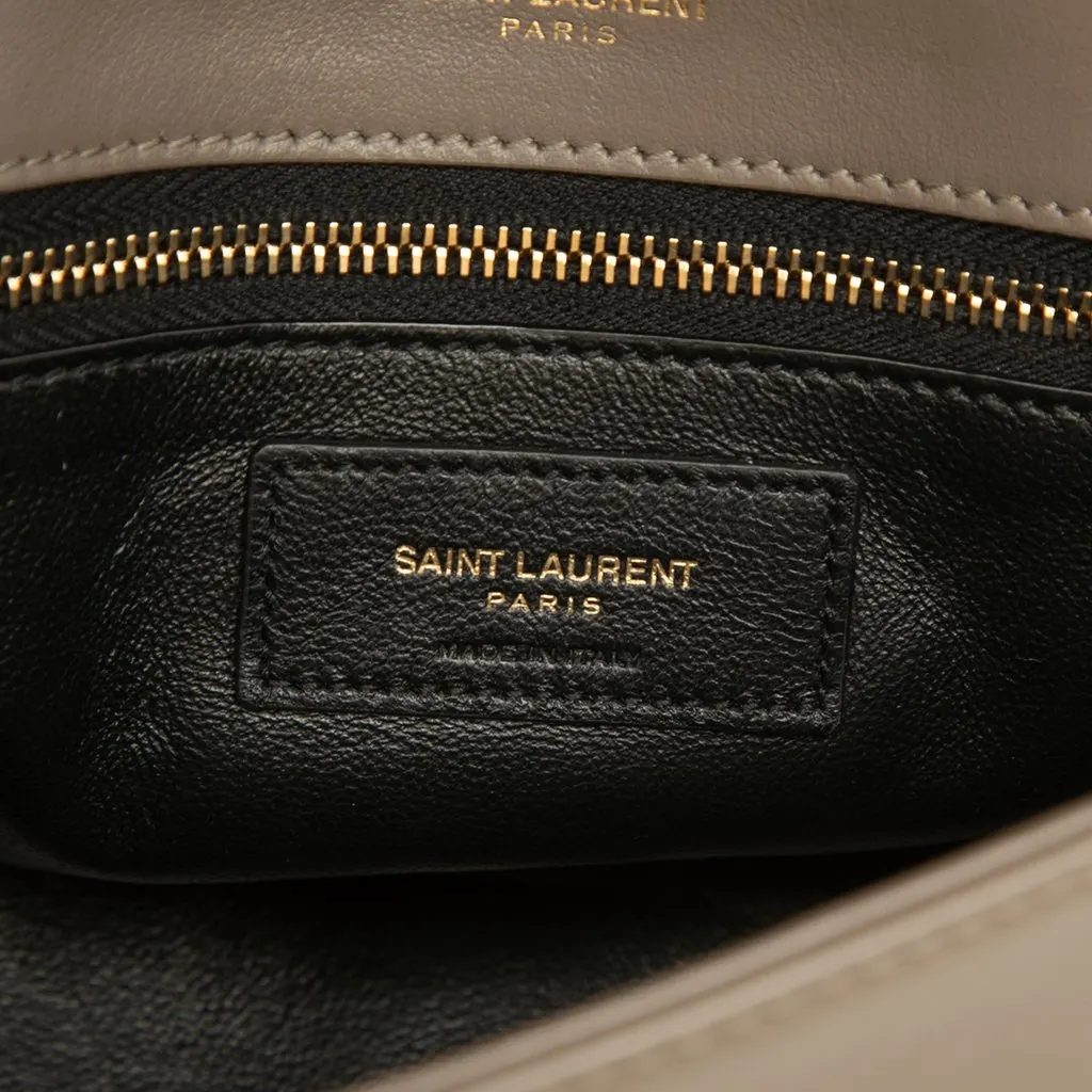 Saint Laurent Small Matelasse Calfskin Joan Crossbody Brown Leather Good - Box View
