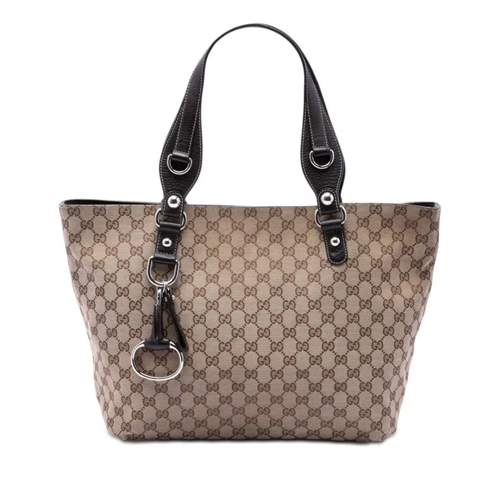 Gucci GG Canvas Icon Bit Tote Beige Very good - Front View