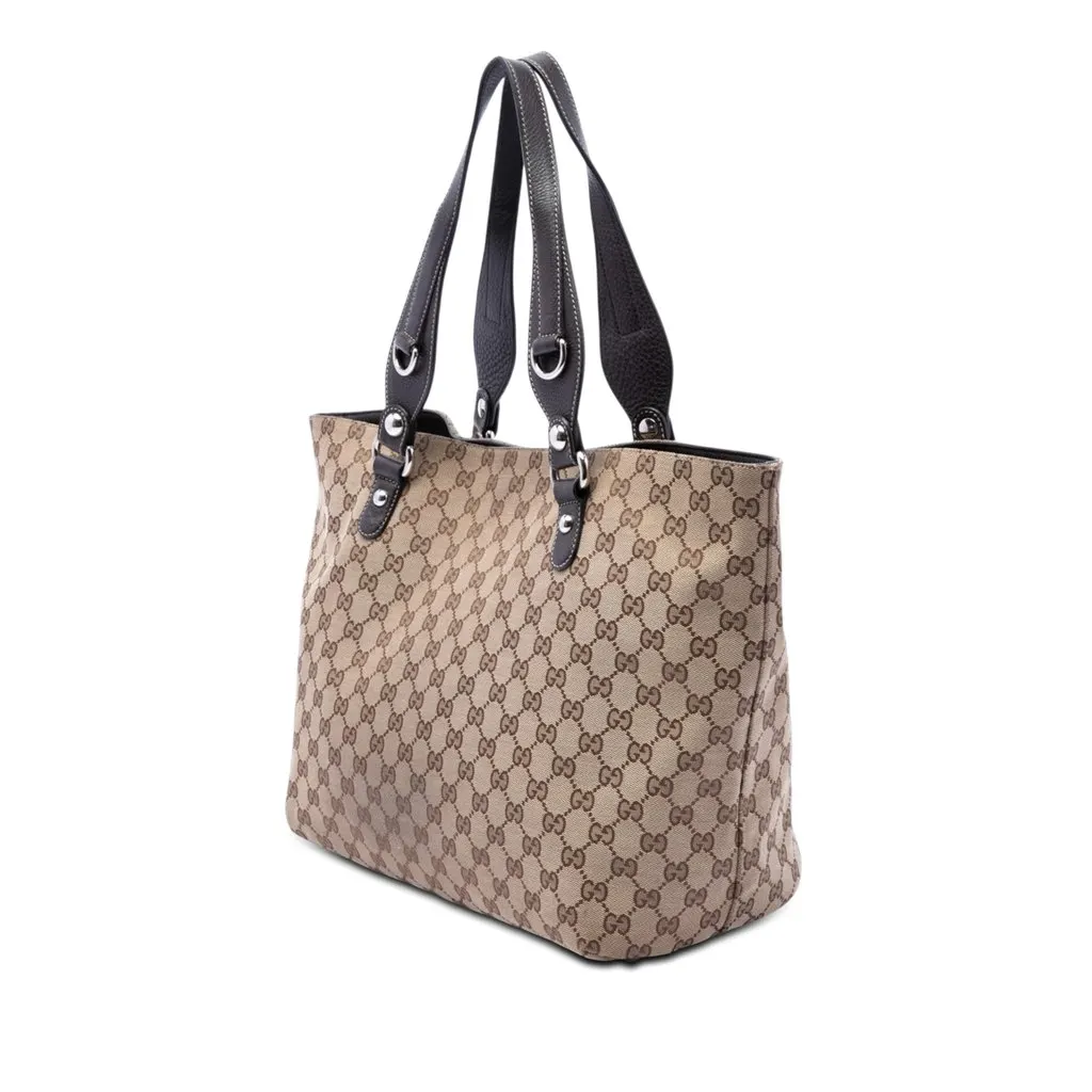 Gucci GG Canvas Icon Bit Tote Beige Very good - Back View
