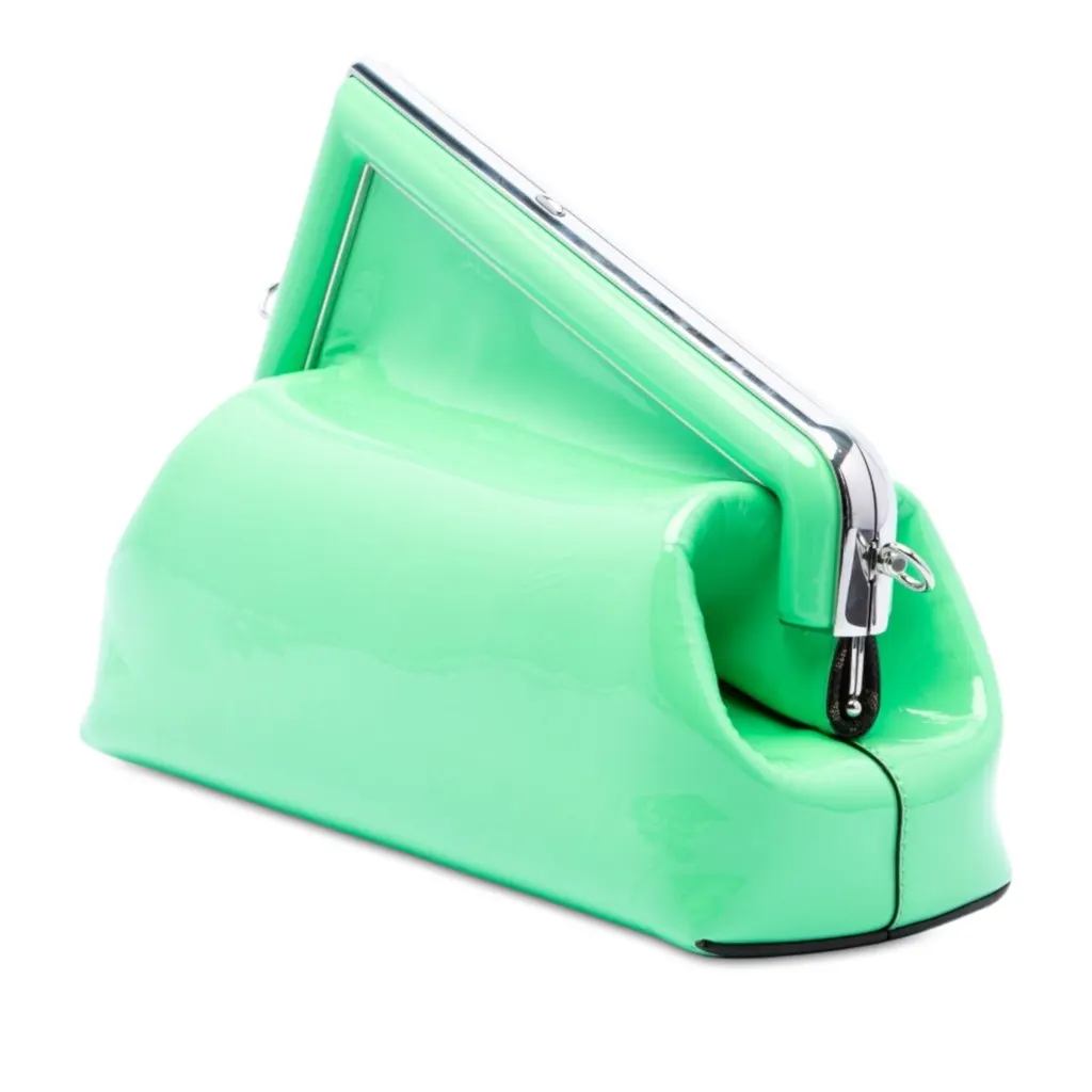 Fendi Midi Patent Fendi First Crossbody Green Leather Very good - Back View