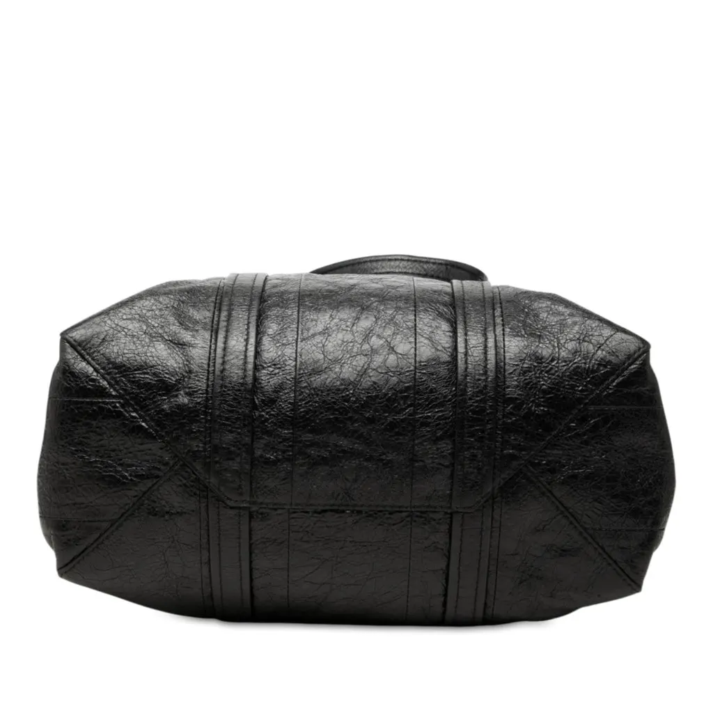 Balenciaga Medium Lambskin Barbes East West Shopper Tote Black Leather Very good - Inside View