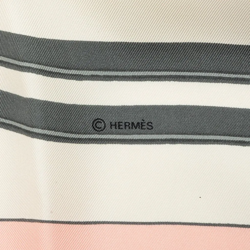 Hermès Brides de Gala Silk Scarf 90 White Silk Very good - Box View