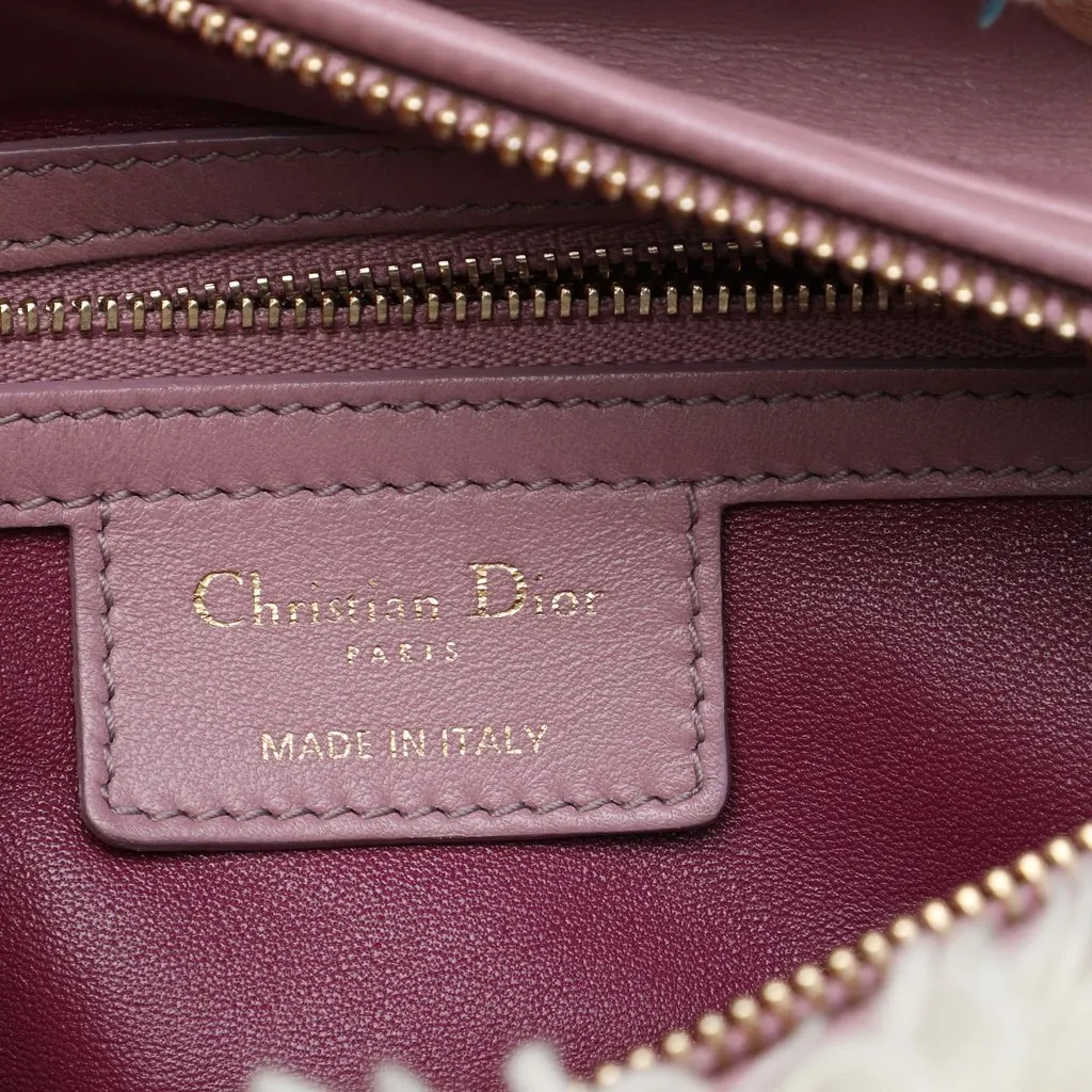 Dior Medium Tweed Lady Dior White Very good - Box View