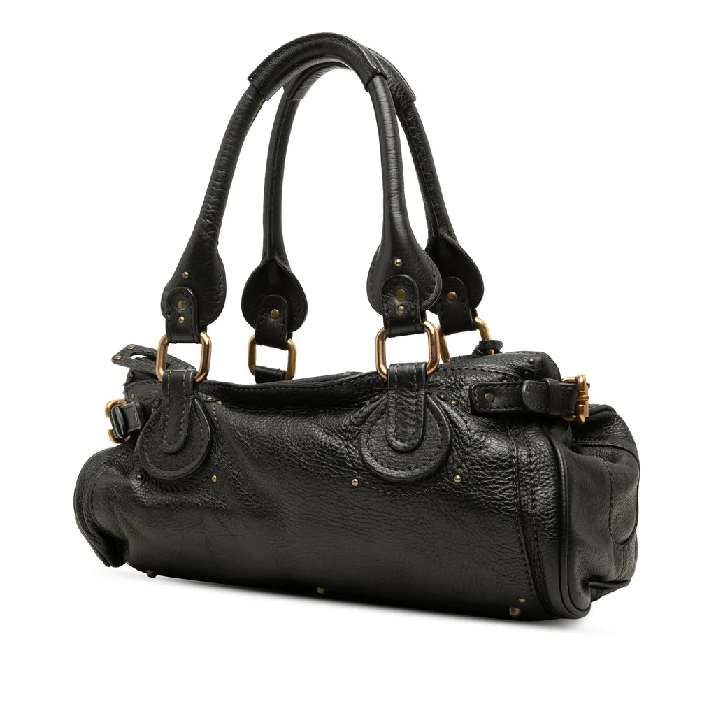 Chloé Medium Leather Paddington Handbag Black Leather Very good - Back View