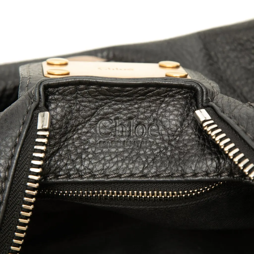 Chloé Medium Leather Paddington Handbag Black Leather Very good - Box View