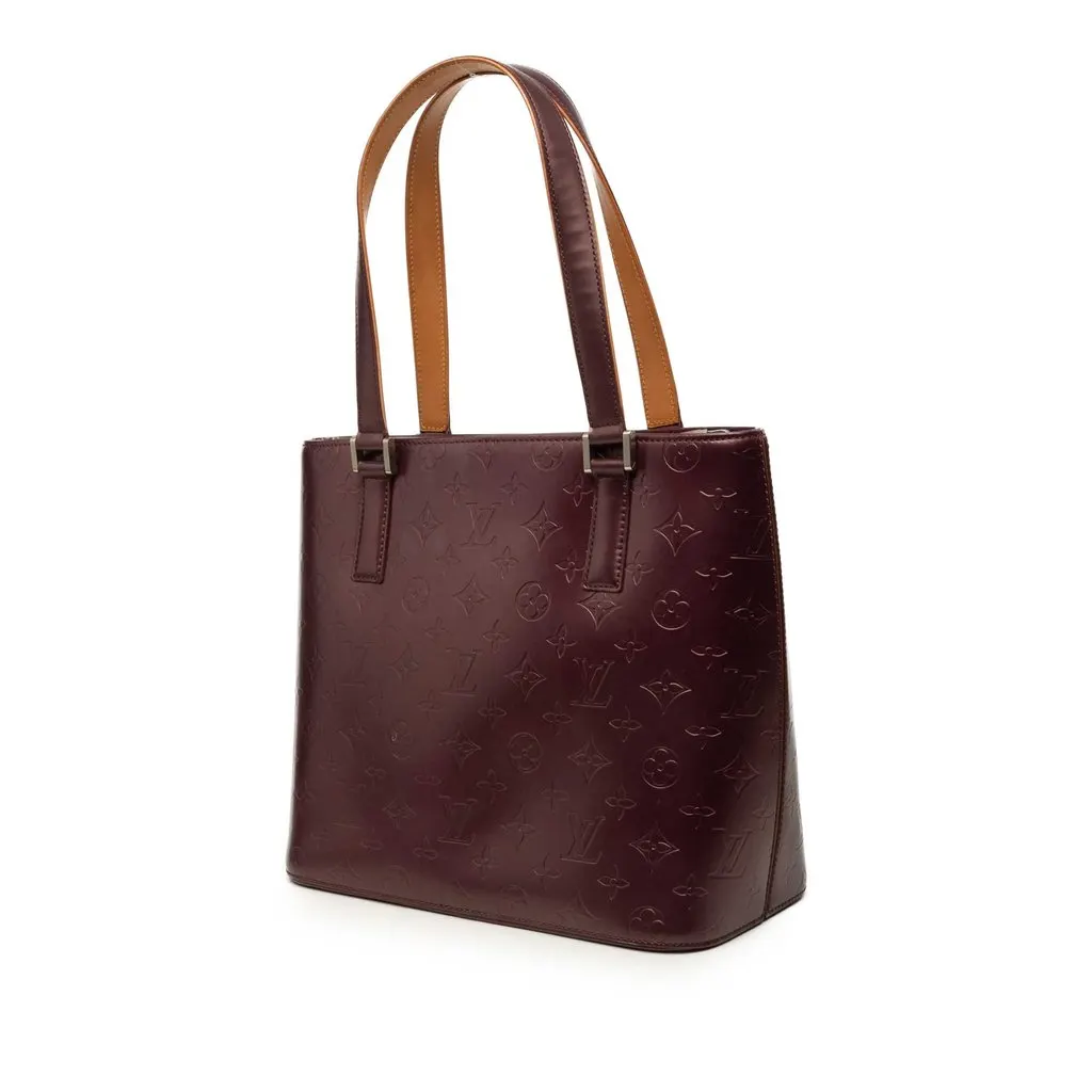 Louis Vuitton Monogram Mat Stockton Red Leather Good - Back View