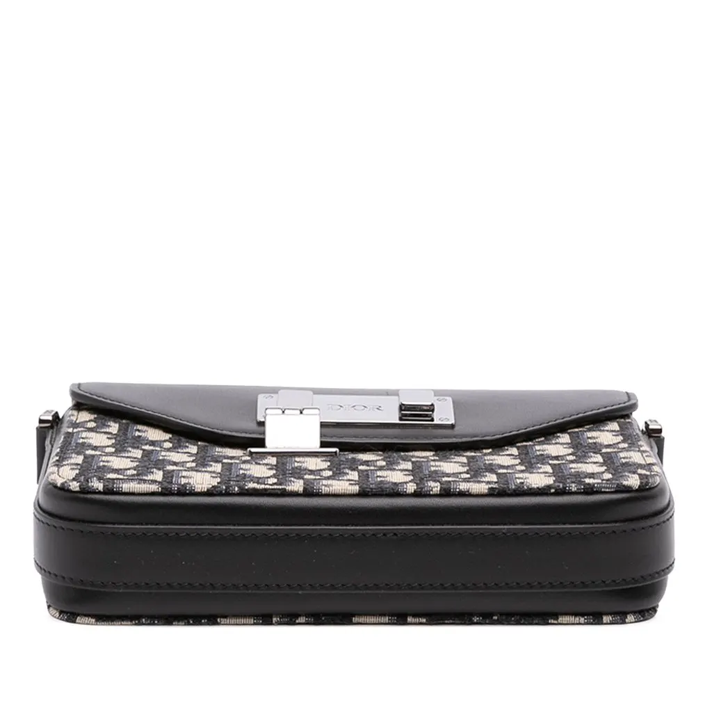 Dior Oblique Canvas and Smooth Calfskin Messenger Bag Black Very good - Inside View