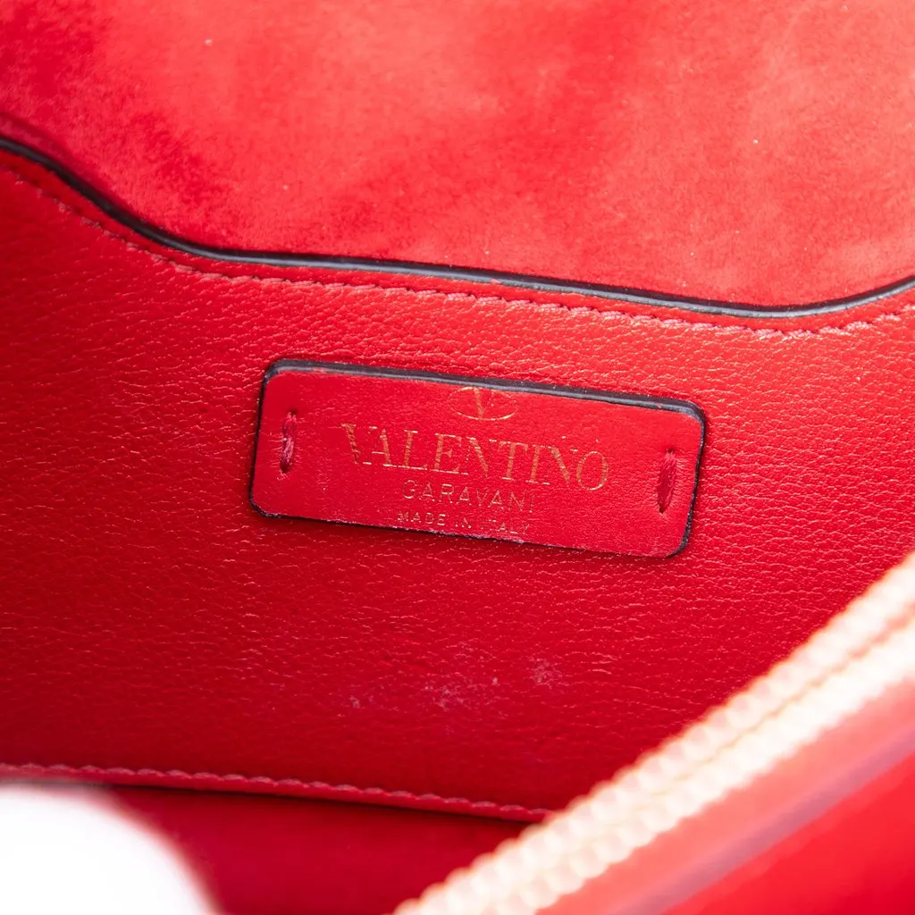 Valentino Leather Rockstud No Limit Satchel Red Leather Very good - Box View