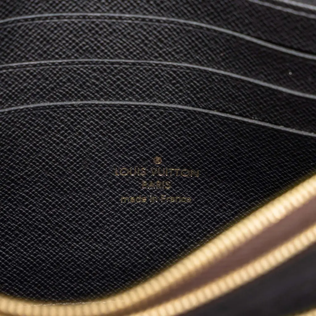 Louis Vuitton Monogram Giant Reverse Double Zip Pochette Brown Canvas Very good - Box View