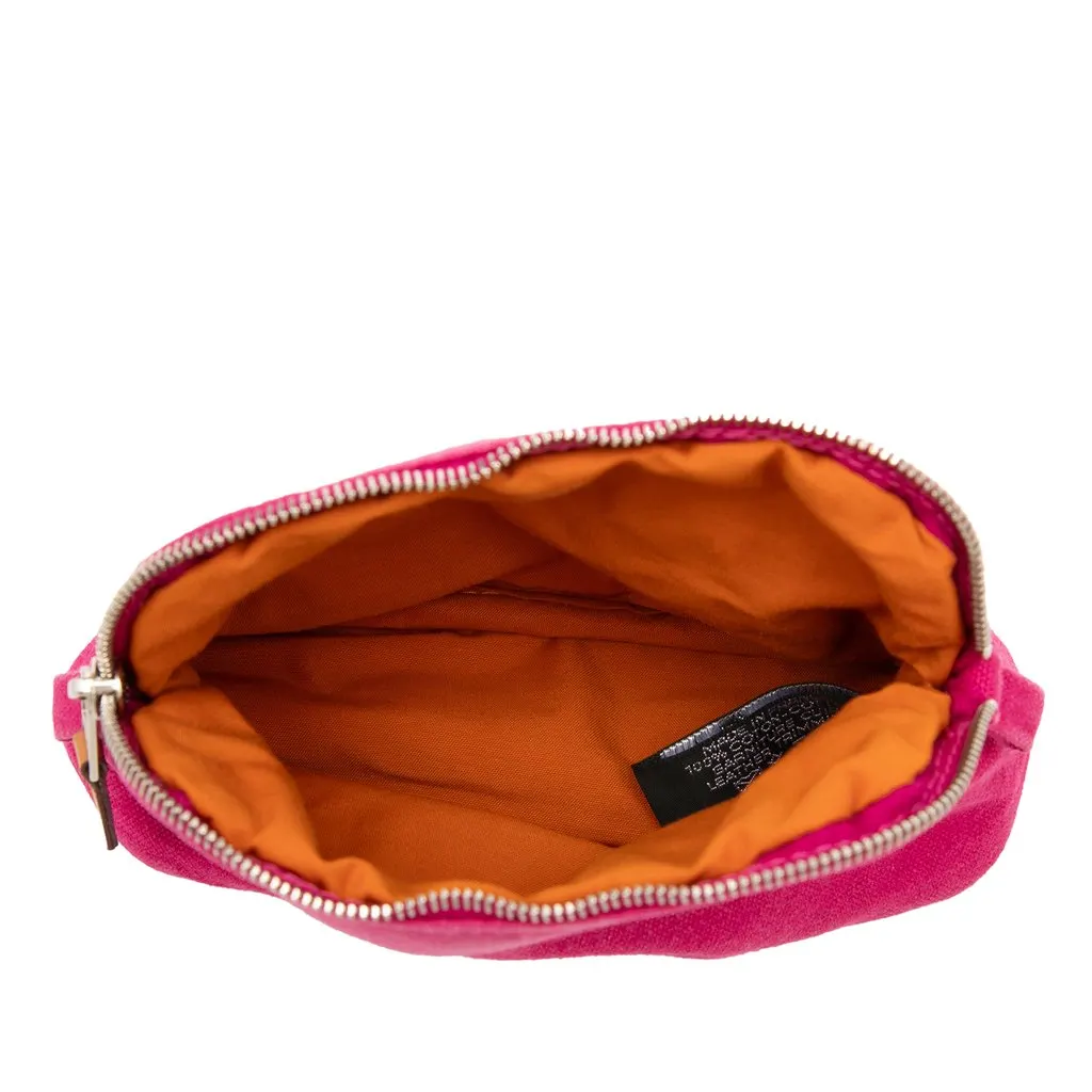 Hermès Mini Canvas Bolide Pouch Pink Canvas Very good - Model View