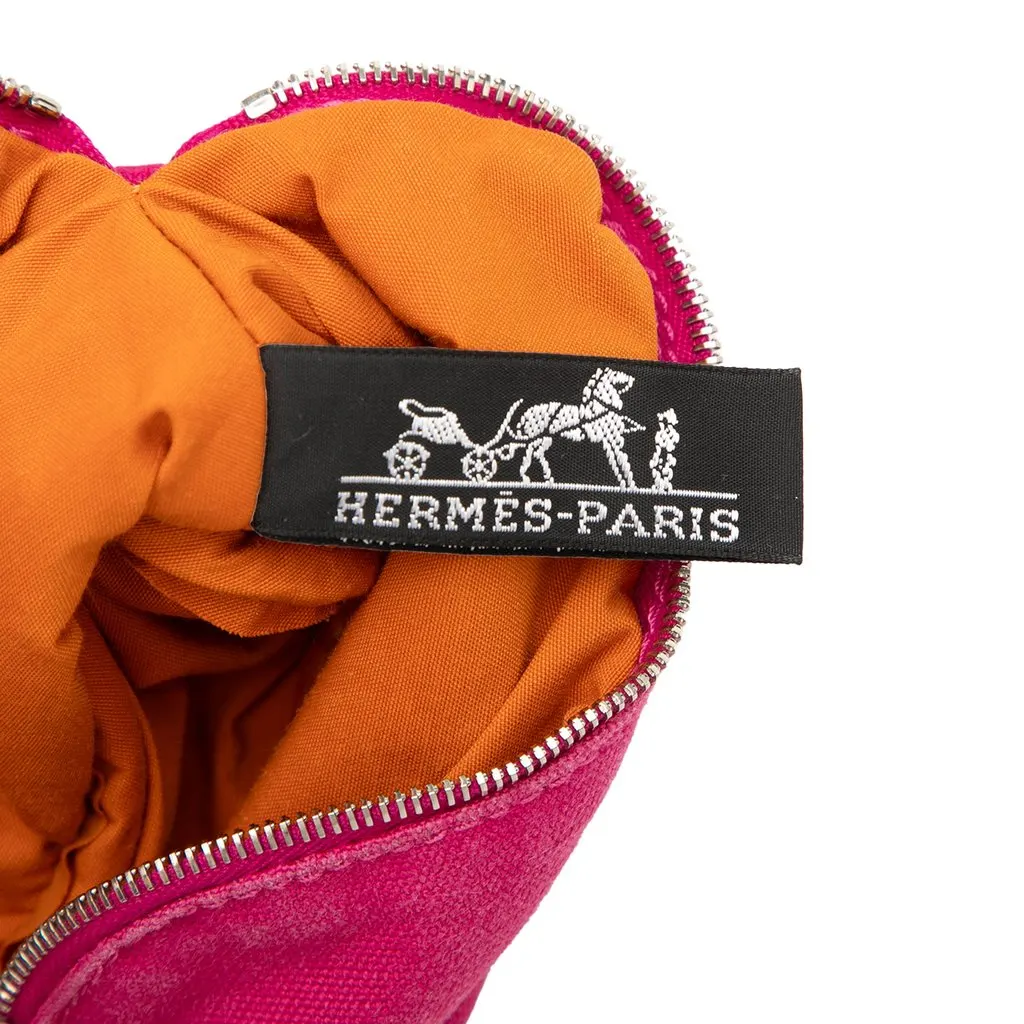 Hermès Mini Canvas Bolide Pouch Pink Canvas Very good - Box View