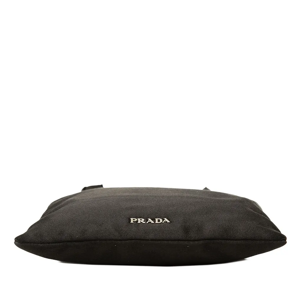 Prada Raso Convertible Tote Black Satin Good - Inside View