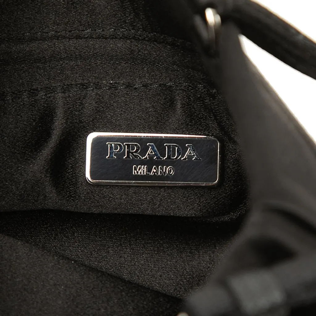 Prada Raso Convertible Tote Black Satin Good - Box View