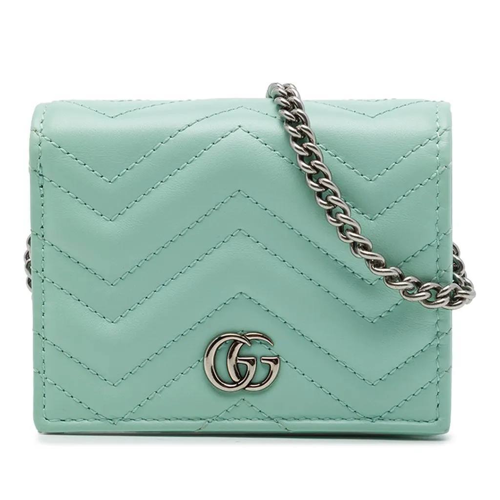 Gucci Mini GG Marmont Matelasse Calfskin Wallet On Chain