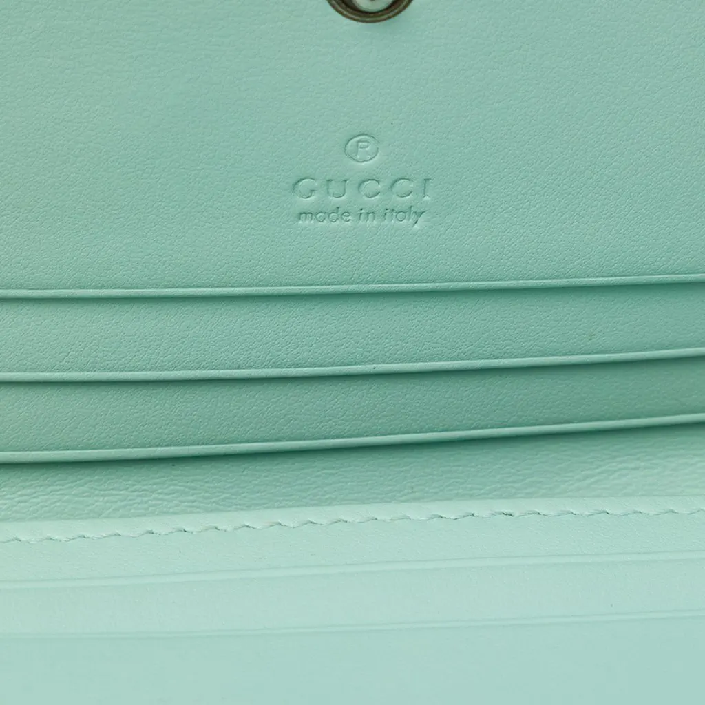 Gucci Mini GG Marmont Matelasse Calfskin Wallet On Chain Green Leather Very good - Box View