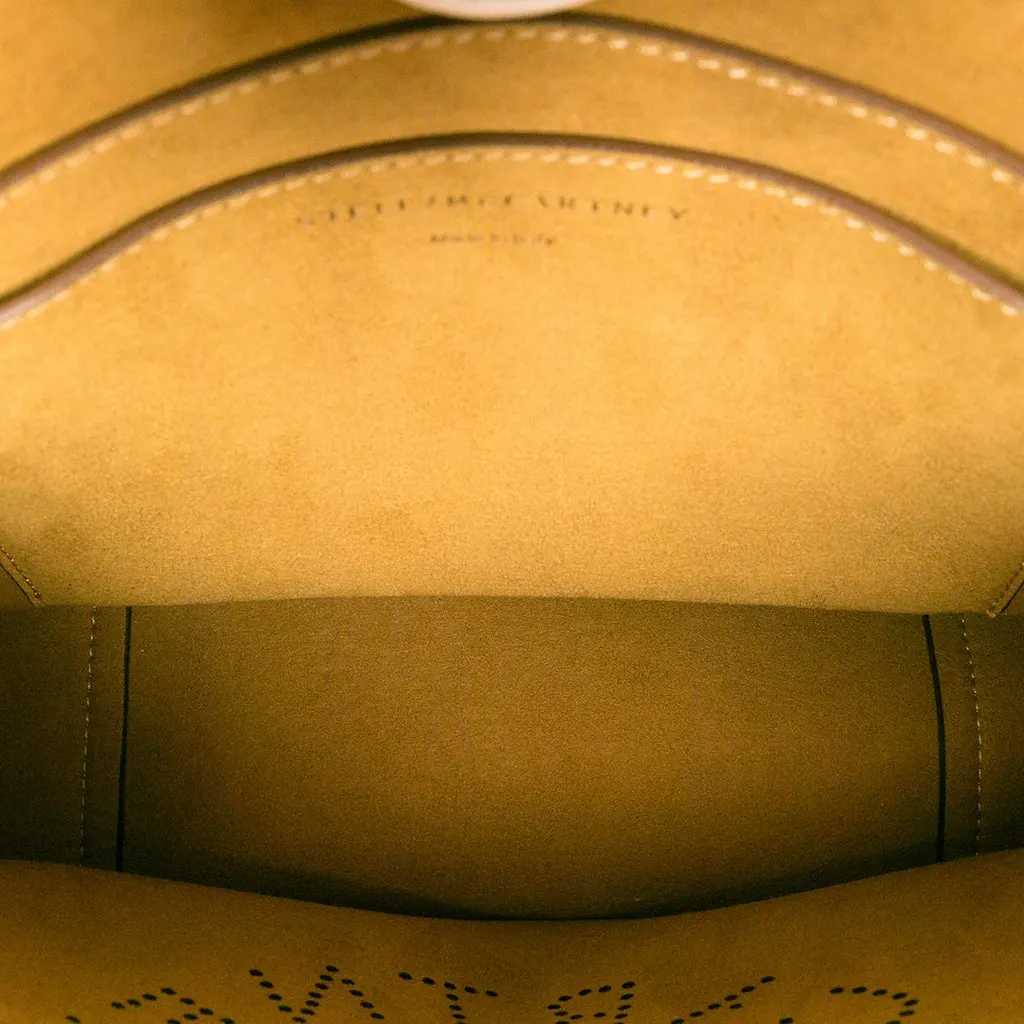 Stella McCartney Mini Faux Leather Perforated Logo Crossbody White Polyester Very good - Model View
