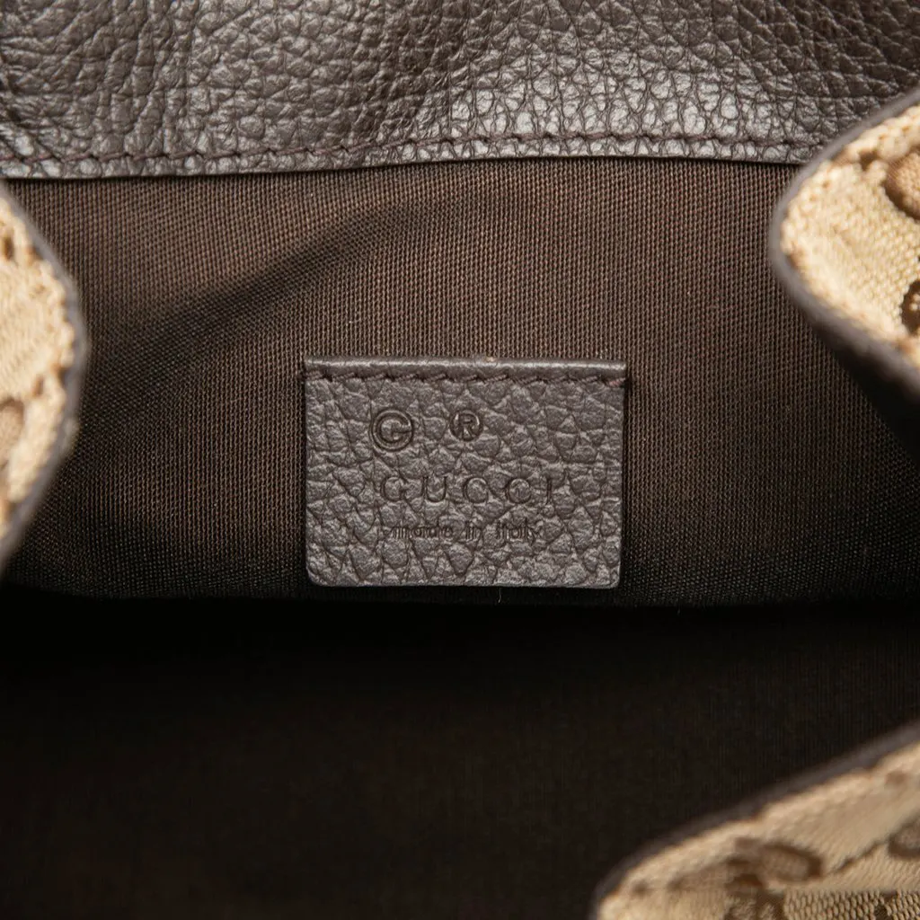 Gucci GG Canvas Drawstring Backpack Beige Very good - Box View