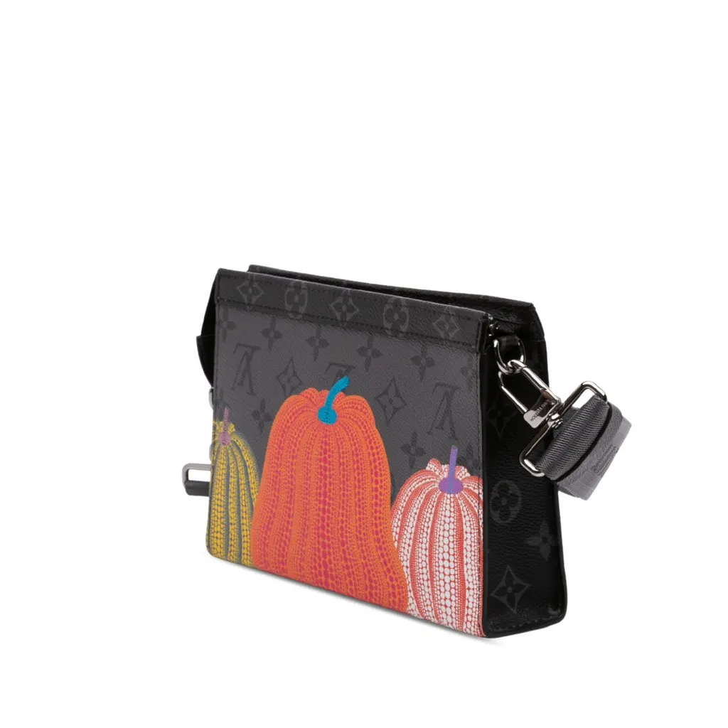 Louis Vuitton Yayoi Kusama Monogram Eclipse Reverse Pumpkin Wearable Wallet MultiColor Very good - Back View