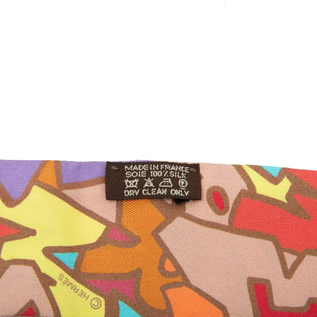 Hermès Graff Graffiti Silk Twilly Scarf Pink Very good - Box View