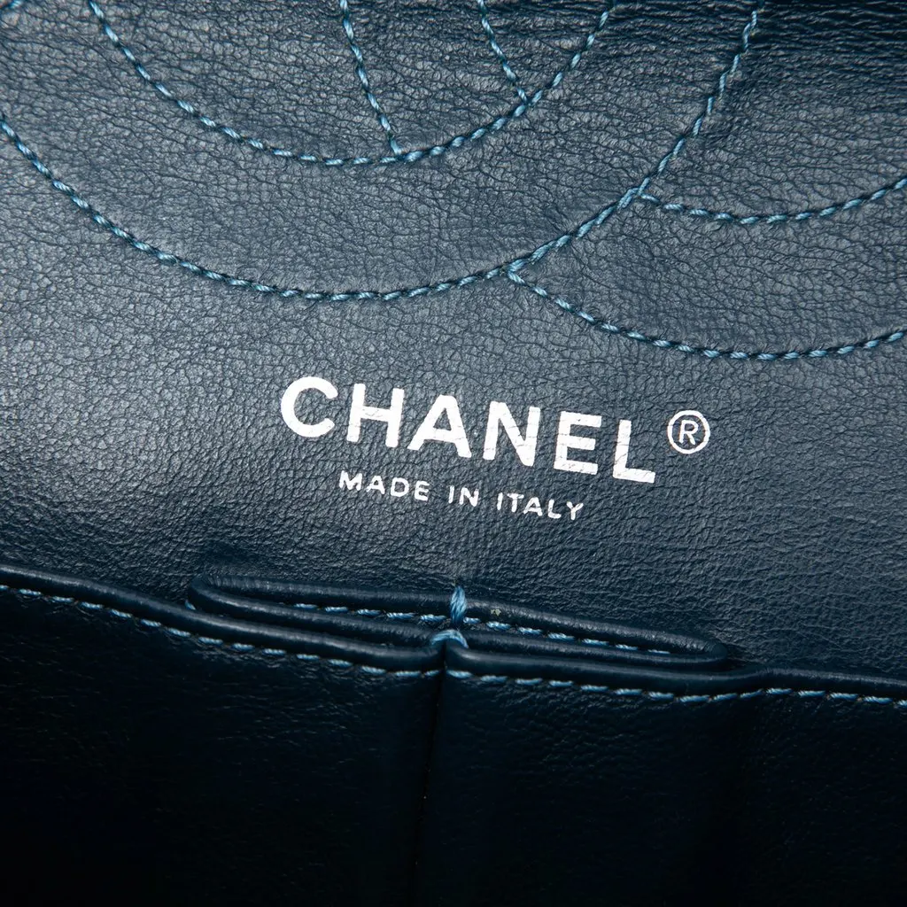 Chanel Quilted Patent Reissue 2.55 Double Flap 226 Green Leather Very good - Box View