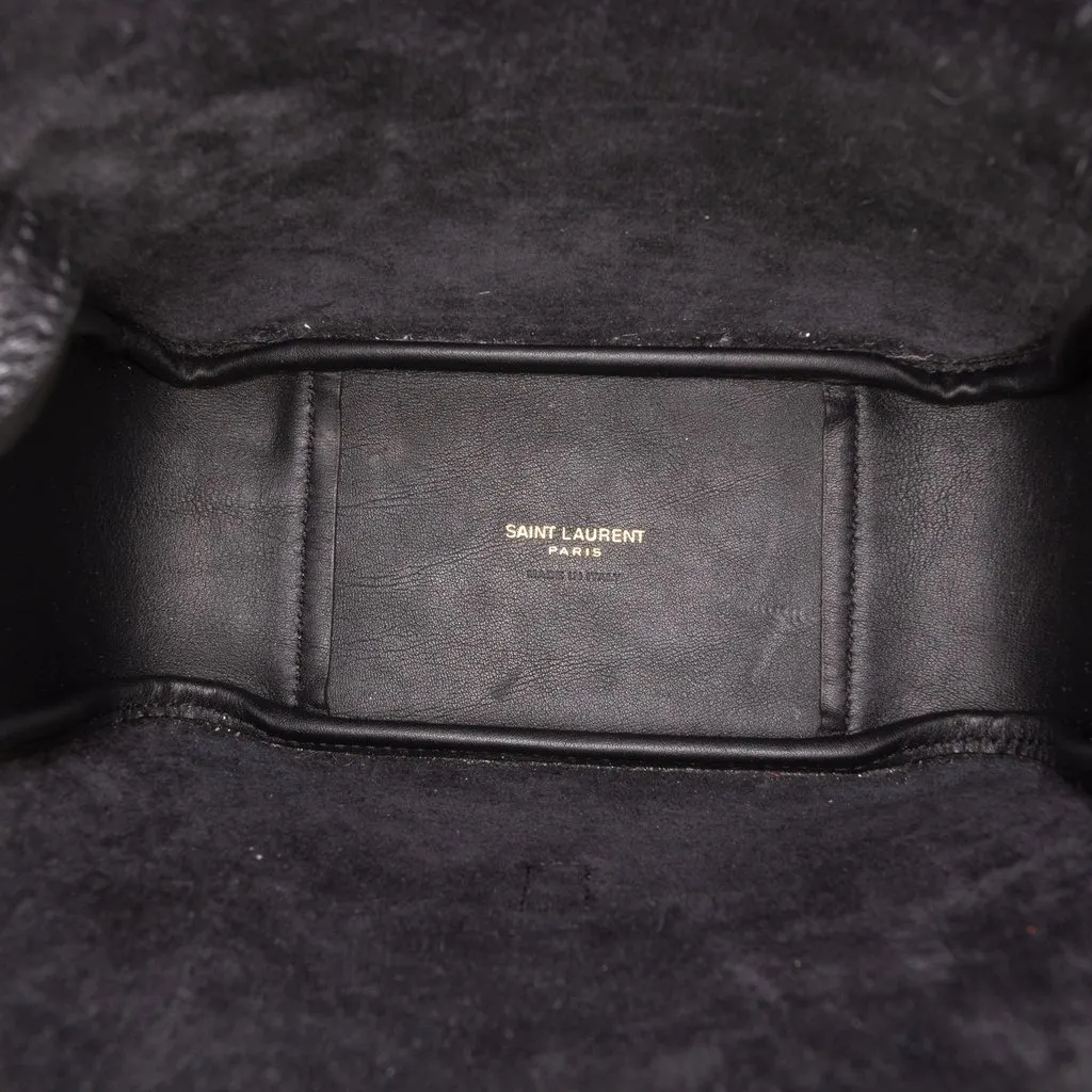 Saint Laurent Baby Grained Calfskin Supple Le 5 a 7 Soft Hobo Black Leather Very good - Model View